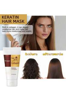 1 Set de Kit de Cuidado del Cabello de Colágeno [Grande 120g], Crema de Cabello de Colágeno para Hidratación y Humectación, Mejora la Sequedad; Aceite de Cabello de Colágeno Fortalece las Raíces del Cabello, Mejora la Resistencia del Cabello, Previene la Rotura y Caída del Cabello; Adecuado para Cabello Seco, Encrespado u Graso. Ideal como Regalo para el Día de San Valentín, Bodas, Navidad y Otras Ocasiones Especiales. - Multicolor - Ver 6