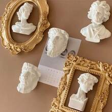 1 Set 3D Statue Fridge Magnets, Beethoven, David, Apollo, Goethe, Athena Sculpture Magnets, Creative Photo Wall Decor, Cute Decoration For Fridge, Whiteboard, Cabinet, Kitchen, Office, Home, Valentine's Day Gift - Multicolor - View 1