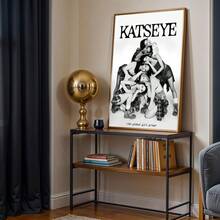 Bộ 1 tranh canvas đen trắng in hình Carter Eye Global Girl - Tranh nghệ thuật in trên vải canvas, thích hợp trang trí phòng khách, phòng ngủ, văn phòng, nhà cửa. Chất lượng in cao cấp, tranh trang trí tường, phong cách retro, công nghệ in tiên tiến, tranh treo tường, quà tặng lý tưởng, không kèm khung. - Đen và trắng - Xem 5