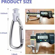 3Pack Key Holder Accessories Bogg Bags Insert Charm Carabiner Keychain Compatible With Beach Tote Bag - 白色 - 查看 2