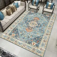 1 pieza Alfombra exterior a cuadros y rayas, alfombra grande para sala de estar, adecuada para patio, caravana, camping - lavable a máquina, antideslizante, alfombra de picnic cuadrada bohemia para el jardín