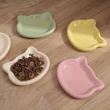 Pet Food Bowl, Cat And Dog Bowl, Cartoon Cat Shape Design, Multiple Colors Available To Suit Different Preferences, Anti-Slip Base Design To Prevent Shifting, Beard-Friendly Structure To Protect Pets' Eating Experience, Suitable For Cats And Small Dogs, Can Hold Dry/Wet Food, Water, Dry Food And Snacks Canned Food, Easy To Clean, Practical Pet Feeding Plate Set, Fun Pet Tableware, Easy-To-Clean Pet Supplies, Essential Pet Care Products, Cat Owners - 隨機顏色 - 查看 6