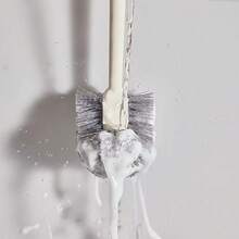 Angled Toilet Brush, Soft Bristle Long Handle Toilet Brush, Wall-Mounted Cleaning Tool - Multicolor - View 6