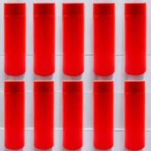 PromoClick Paquete de 10 Cilindros de Plástico con Tapa Enroscable y Cuerpo de Color - Rojo - Ver 2