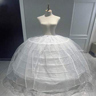 Big Petticoat 4/6/7Hoops Large White Petticoat Super Fluffy Petticoat Wedding Dress Bridal Gown