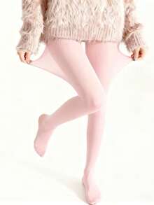 Soft Blush Pink Sheer Pantyhose - High Elasticity Snag-Resistant Women's Tights, Skin-Like Lightweight Leggings, Suitable For Commuting And Office Wear - Pink - View 11