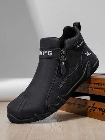 Men's Casual Sports Shoes, Outdoor Leather Shoes, Fashionable Zipper Low-Top Ankle Boots, Waterproof Leather Boots, Casual Loafers, Waterproof Non-Slip Sneakers, Fashion Thick-Soled Elevator Shoes, Retro Distressed Color Zipper Leather Shoes