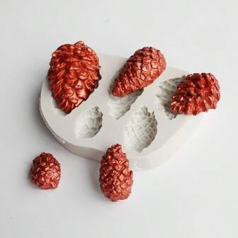 Porous Pine Cone & Hazelnut Shaped Fondant Silicone Mold For DIY Decoration