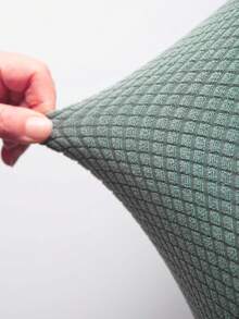 简约椅套 通用家用镂空椅套套装 一体式设计 - 豆綠色 - 查看 6