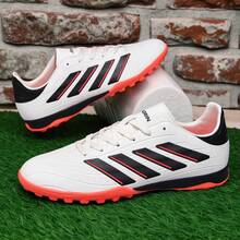 1双足球鞋/足球鞋，可拆卸鞋钉，适用于训练、室外人造草坪、室内场地，专业团队运动鞋，系带设计，防滑橡胶鞋底，轻便高性能设计，顶级足球鞋 - 米色 - 查看 3