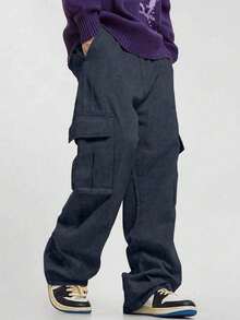 2pcs/Set Casual Loose Cargo Pants For Teenage Boys, With Large Pockets, Suitable For Sports & Outdoor Activities - Multicolor - View 4