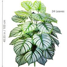 60-86-130厘米/51.18英寸人造藤条棕榈叶植物,仿真竹叶绿色高大植物,适用于家居花园、房间和商业装饰 - 青碧色 - 查看 21