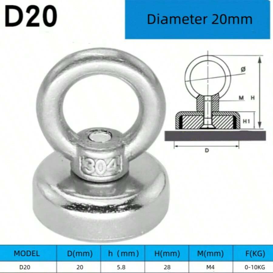 1pc/5pcs/10pcs Super Strong Magnetic Fishing Magnet, Powerful Magnet For Climbing, Fridge Magnetic Adsorption - Multicolor - View 1