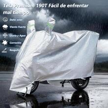 Funda para Moto Impermeable, con Tiras Reflectantes y Ojo de Cerradura, Proteccin de Espejo, Proteccin, Adecuada para, etcPlataXL - SG - Ver 7