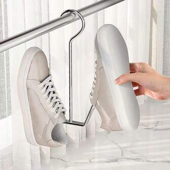 1 Set Thick & Durable Shoe Rack & Hook, Multi-Function Clothes Drying Rack, Suitable For Student Dorm, Back To School Supplies, Indoor & Outdoor Shoe Drying, Home & Living Essentials