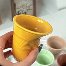 Irregularly Shaped Ceramic Coffee Mug, Exquisitely Designed With Maillard Dyeing Technique, Suitable For Home Use - Multicolor - View 1