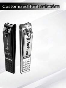 定制款不锈钢时尚高端指甲钳，扁平修剪夹，便捷指甲钳，可定制姓名/文字，情人节惊喜小礼物 - 彩色 - 查看 9