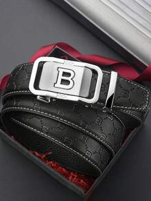 New Belt For Men With High-End Feel, Automatic Buckle Belt, Casual And Simple Men's Pants Belt, Commuting Daily Belt - Multicolor - View 8