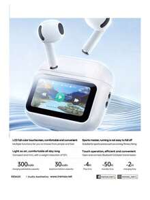 REMAX Tai nghe CozyBuds W20 PRO, màn hình cảm ứng kỹ thuật số, tai nghe nghe nhạc và gọi điện, hỗ trợ nhiều ngôn ngữ. - Trăng sáng trắng - Xem 3