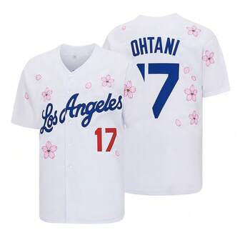 ST John's Shamrocks Men's # 17 White Baseball Jersey Cherry Blossom Version With Cherry Blossom Elastic Fabric - Delicate Embroidery Retro Sports Style ,Fashionable Casual Suitable For Baseball Match And Casual Themed Activities Baseball Shirt Gift For Christmas, New Year