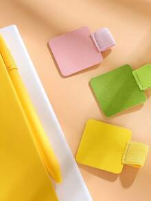 自粘皮革笔夹，创意简约装订笔套，弹性笔插，适用于笔记本、日记本、书写学习用品