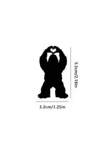 Tiny Bigfoot Heart Hands Vinyl Decal: Sasquatch Hidden Car Sticker,Car Rearview Mirror Stickers - Car Accessories - A - View 3