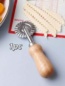 1 Set: Dough Cutter (Wooden Handle), Pasta Roller, Pizza Cutter, Pie Dough Crimper With Ravioli Wheel, Multi-Functional Kitchen Tools - Zinc Alloy Pasta & Pizza Knives, Premium Wooden Handle Cake Mold And Press, Baking Tools, Cookie Cutter And Dough Roller, Zinc Alloy Pastry Knife And Dough Scraper - Multicolor - View 13