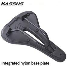 HASSNS Ultra-Light Bicycle Saddle, Hollow Breathable Shock-Absorbing Cycling Seat Cushion, Non-Slip Aerodynamic Mountain/Road Bike Seat - Black - View 4