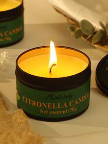 4支/2支装全新香茅/香氛大豆蜡烛，金属罐包装，家居装饰，户外，露营，派对，团队建设，蜡烛摆件，婚礼装饰，送给女性、闺蜜、生日的礼物 - 彩色 - 查看 5