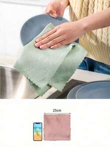 1/5/8pcs Magical Cleaning Cloth, Fish Scale Pattern Glass Cleaning Cloth, Absorbent And Non-Shedding, No Water Stains, Kitchen Dishcloth, Car Rearview Mirror Cleaning Cloth, Car Wash Towel, Bathroom Mirror Cleaning Cloth, Multi-Purpose - Multicolor - View 5