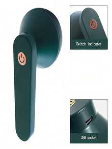 1pc Rechargeable & Portable Electric Lint Remover, Fabric Shaver, Effectively And Quickly Remove Fuzz, Pills, And Lint From Furniture, Carpet, Clothes( Green ) - Multicolor - View 4