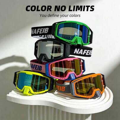 1-Pacs New Ski Goggles With Thickened Sponge For Protection Againststrong Light And UV Rays, Winter Cold Wind Protection Goggles, Availablein Multiple Colors, Fashionable For Men And Women, Outdoor Sports,Snowboarding Goggles