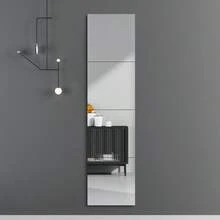 4片装亚克力20厘米浴室镜，自粘式壁挂装饰镜，不可用作镜子。