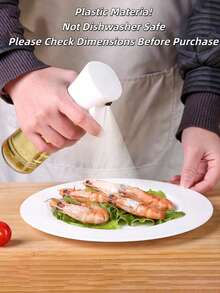 1pc Olive Oil Spray Bottle, Plastic Oil Sprayer Mister, Atomizer Bottle, Refillable And Reusable