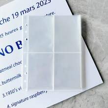 10 tờ giấy thay thế cho album ảnh A5, có lưới đựng ảnh và thiệp, loại 6 vòng xoắn. - trong suốt - Xem 4
