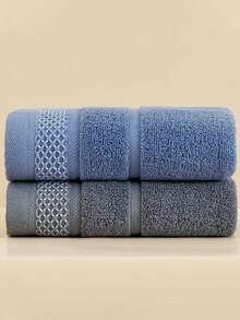 4pcs/2pcs/1pc Premium Towel Set, Woven Plaid Pattern, Modern Style, Super Absorbent & Soft, Suitable For Bathroom, Space Theme, Machine Washable - 13.38"X29.52" - Multicolor - View 5