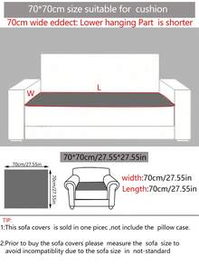 1pc All Season Sofa Cushion Cover, Modern Minimalist Anti-Slip Sofa Seat Protector, Dust-Proof And Washable Sofa Slipcover, Soft And Fashionable Cream Color, Pet-Friendly, Fits L-Shaped Sofa And 1/2/3/4 Seater Sofa - Beige - View 18