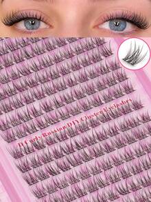 This Set Of 352 Clusters Of Segmented False Eyelashes Features 32 Rows Of Large-Capacity, Realistic, Voluminous, And Effortlessly Styled Lashes. Each Set Comes With An Application Kit. Suitable For Enhancing Lash Length And Eye Size, These Eyelashes Are Perfect For Everyday Wear, Parties, Stage Performances, And Travel. Portable And Comfortable, They Are An Essential Choice For Christmas And Halloween Makeup. (Clustered Lashes, Lash Tufts, Single Lashes, False Eyelashes) - màu đen - Xem 3