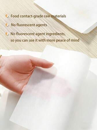 100/50pcs Absorbent Paper, Kitchen Baking Parchment Paper, Used To Absorb Oil And Grease, Suitable For Fried And Baked Foods, Bread, Desserts, Grilled Meats, Helps Promote Healthy Eating, Minimalist Kitchen Assistant