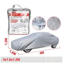 Funda universal para todo tipo de vehículos, incluyendo sedanes, SUV y todoterrenos. Funda de PEVA, parasol, impermeable, resistente a la lluvia y a la nieve. Apta para todos los modelos de coche, incluyendo sedanes, SUV y todoterrenos. - Plateado - Ver 16