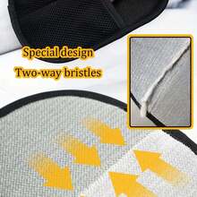 4件套宠物毛发清洁器，快速清洁猫狗毛发，二合一宠物毛发清洁工具和粘毛刷，双面无线猫狗去毛梳理刷手套 - 黑色 - 查看 5
