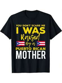 Camiseta de Orgullo de Puerto Rico con Citas de Chistes Puertorriqueños - Negro - Ver 6