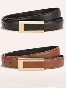 1 chiếc thắt lưng hợp kim cao cấp đơn giản và thời trang dành cho nữ, phụ kiện thắt lưng thanh lịch màu trơn phù hợp cho giới trẻ, phụ nữ trung niên đeo, tăng thêm vẻ nữ tính, thắt lưng mỏng hình chữ U có khóa tay, kết hợp với quần/váy cổ điển, phù hợp với trang phục công sở hàng ngày vào mùa hè, trường học, phù hợp để mặc hàng ngày, thời trang, thanh thiếu niên, ngoài trời, kỳ nghỉ, thể thao, du lịch, đường phố, phối trang phục, mùa học, Halloween - Nhiều màu - Xem 9