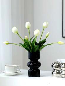 ZaiYe 5/10/15pcs Set, High-End Artificial Tulips, Valentine's Day Gift, Bridal Bouquet, Modern Minimalist European Style Decor, Plastic Fake Flower Bouquet, Artificial Plant Decor, Suitable For Home And Outdoor - Multicolor - View 9