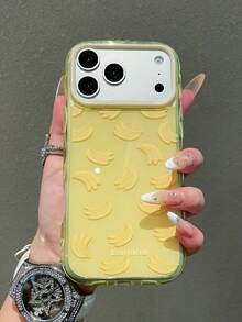 1 Ốp lưng điện thoại in hình quả chuối màu vàng thẩm mỹ, tương thích với iPhone 16, 15, 14, 13, 12 Pro Max, 11, Ốp lưng điện thoại chống sốc dễ thương, Quà tặng cho bé gái, Tương thích với iPhone 17/17 Pro/17 Pro Max/17 Air - Màu vàng - Xem 4