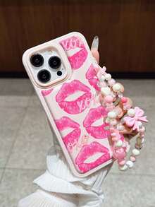 Floral Butterfly Pattern Anti-Drop Textured Pink Phone Case Compatible With Apple 17/16 Pro Max, 14/13, 16 12, 11 Pro Max, XS Max, X, XR, 8, 7, 14 Plus, Can Be Used As Birthday Gift, Girlfriend, Boyfriend Or Self-Use - Pink - View 4