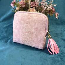 1 حقيبة تخزين مجوهرات فاخرة، متعددة الطبقات مع إغلاق سحاب وزخرفة شرابة - بطانة ناعمة، حقيبة سفر محمولة، تحتفظ بالأساور والساعات والأقراط - هدية أنيقة للنساء/الأم