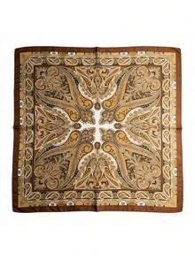 1条新款波西米亚风时尚佩斯利印花头巾，春夏女士头巾，防晒围巾，度假披肩，适合日常和度假佩戴，圣诞节，情人节发帽 - 彩色 - 查看 6