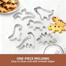 6/7pcs Dinosaur Cookie Cutter Set, Dinosaur Birthday Party Cake, Cookie And Sandwich Cake Molds, Pastry Cutter, Cookie Cutters, Baking Tools, Kitchen Gadgets, Kitchen Accessories, Christmas Baking Tools, Fondant Cake Molds - - - View 8
