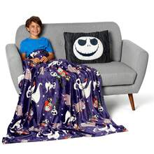 Disney Nightmare Before Christmas, Jump Scare, Silk Touch Throw Blanket, 50 X 60 Inches With Plush Pocket Pillow, 14 X 20 Inches - Multicolor - View 2